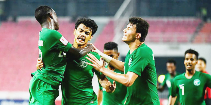  فرحة الأخضر بالفوز