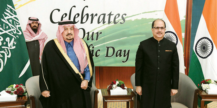 أمير منطقة الرياض يشرِّف حفل سفارة الهند 