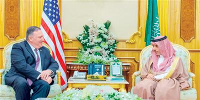 وزير الخارجية بحث مع بومبيو الشراكة الإستراتيجية 