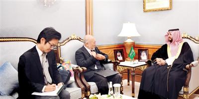 الأمير تركي بن محمد استعرض مع السفير الياباني تعزيز العلاقات 