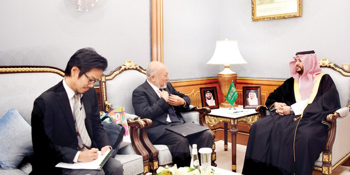 الأمير تركي بن محمد استعرض مع السفير الياباني تعزيز العلاقات 