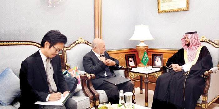 الأمير تركي بن محمد استعرض مع السفير الياباني تعزيز العلاقات 