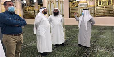 إجراءات احترازية للتباعد بين المصلين في المسجد النبوي 