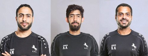  مدرب الاتفاق خالد العطوي ومرافقيه