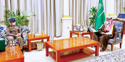  أمير منطقة الجوف يستقبل اللواء القحطاني