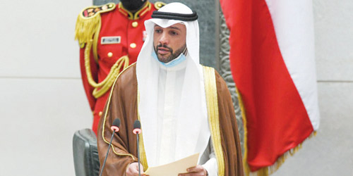  رئيس مجلس الأمة الكويتي خلال كلمته