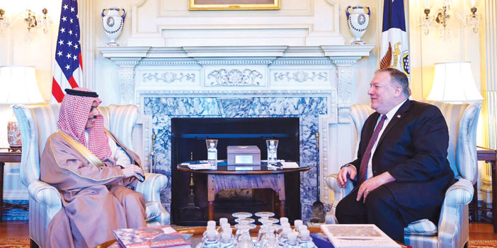 بحث مع بومبيو الشراكة الاستراتيجية السعودية- الأمريكية 