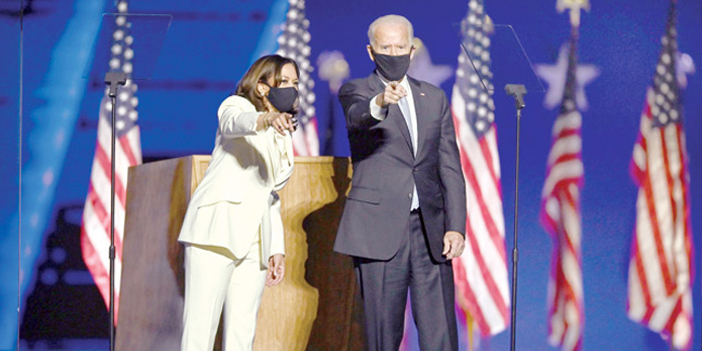  الرئيس الأمريكي المنتخب ونائبته كمالا هاريس