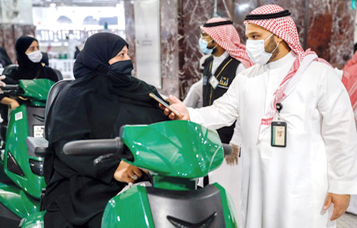 تطبيق «تنقل» يقدِّم خدماته لـ(2000) مستفيد بالمسجد الحرام 