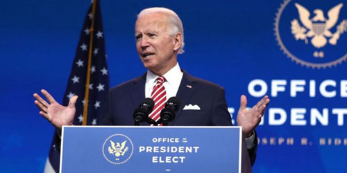 بايدن يطالب بحفل تنصيب «يضمن السلامة» للجميع 