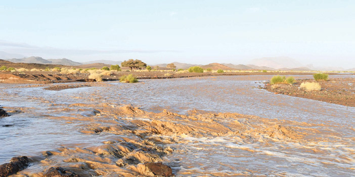 تبوك تغتسل بالبرد والأمطار 