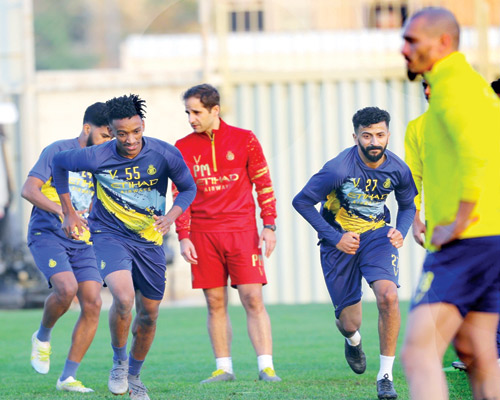  من المران الأخير للنصر