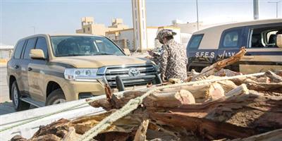 ضبط 90 طناً من الحطب المحلي المعد للبيع في الرياض 