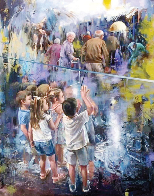 لوحة (الوداع) للرسام الإسباني «خوان لوسينا» 