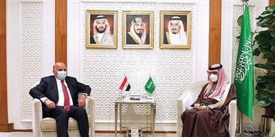 وزير الخارجية بحث مع نظيره العراقي تعزيز العلاقات الثنائية 