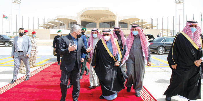  ملك الأردن خلال مغادرته الرياض