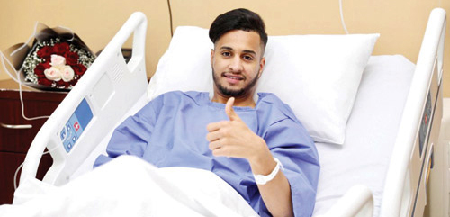 جراحة ناجحة للكابتن أحمد أشرف لاعب نادي الفيصلي بمستشفى د.سليمان الحبيب 