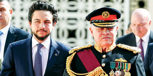 ملك الأردن ونجله ولي العهد الأمير الحسين بن عبدالله الثاني