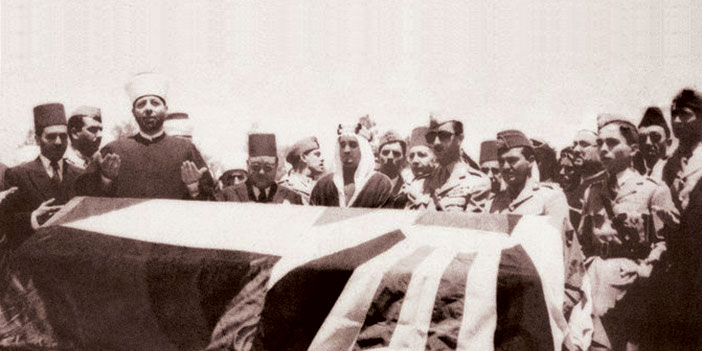 الأمير فهد بن عبدالعزيز (الملك) يشارك في تشييع جثمان ملك الأردن عبدالله (الأول)