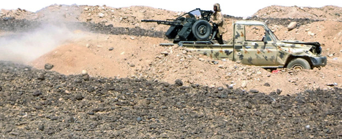  الجيش اليمني خلال تقدُّمه في مأرب