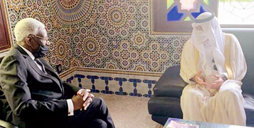  الغريري مقدماً التعازي للسفير التشادي لدى المغرب