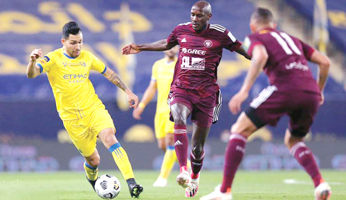  لقطة من مواجهة في كأس الملك وانتهت بفوز الفيصلي على النصر