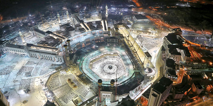 المسجد الحرام من علو مرتفع 