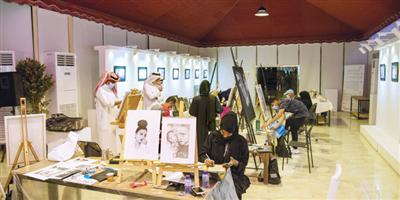 المرسم الحر الرمضاني في الجمعية العربية السعودية للثقافة والفنون 