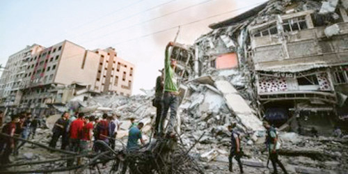 حي الرمال الراقي في غزة استحال ركاما 