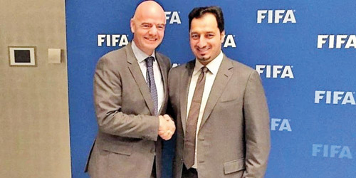  من لقاء سابق بين ياسر المسحل وجياني إنفانتينو