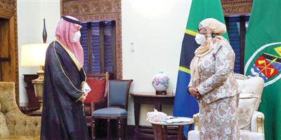 الأمير فيصل بن فرحان بحث مع وزيرة خارجية تنزانيا القضايا الإقليمية والدولية 
