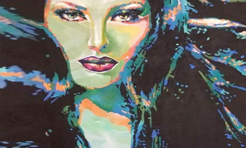  أحد أعمال الفنانة التشكيلية مريم الشملاوي