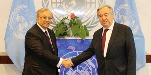 «المعلمي» يهنئ الأمين العام للأمم المتحدة بفوزه بولاية ثانية 