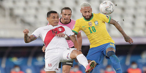  لقطة من فوز البرازيل على البيرو 4-0