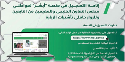 «الجوازات» تكشف خطوات التسجيل في «أبشر» لمواطني دول التعاون 