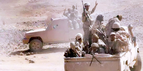  الجيش اليمني خلال تقدمه في البيضاء