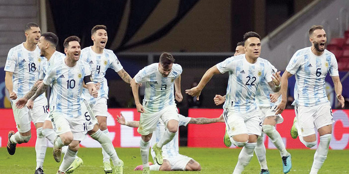  فرحة الأرجنتين بالفوز على كولومبيا