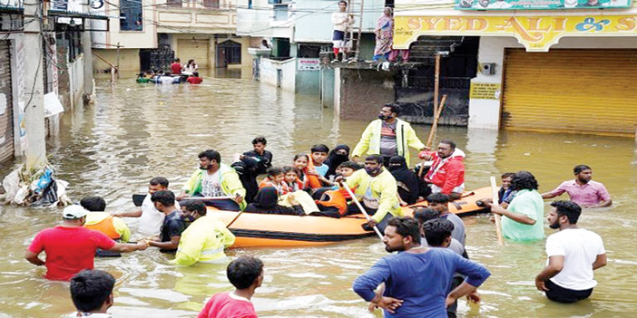  أمطار غزيرة شهدتها الهند تسببت بأضرار بشرية ومادية