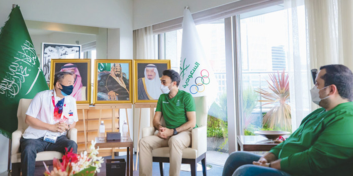  جانب من استقبال الفيصل لرئيس الأولمبية الفلبينية