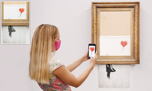 لوحة بانكسي المتلفة ذاتياً تطرح للبيع مجدداً في أكتوبر 