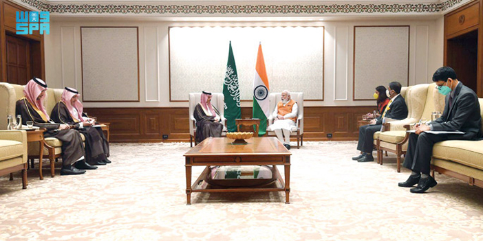  جانب من مباحثات سمو وزير الخارجية مع رئيس وزراء الهند