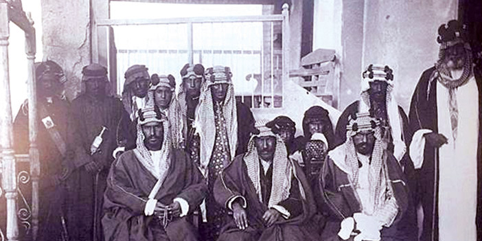  صورة تجمع الملك عبدالعزيز والشيخ مبارك الصباح