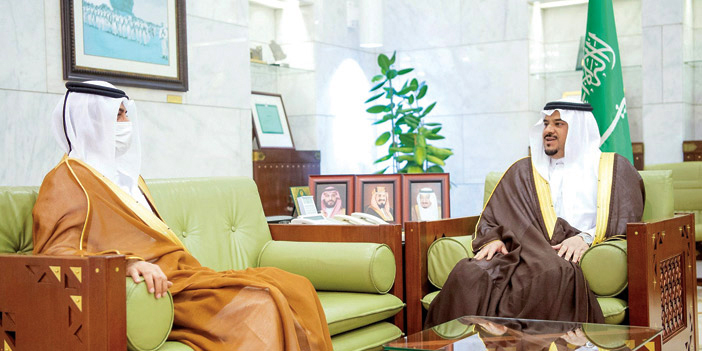 أمير منطقة الرياض بالنيابة استقبل السفير القطري 
