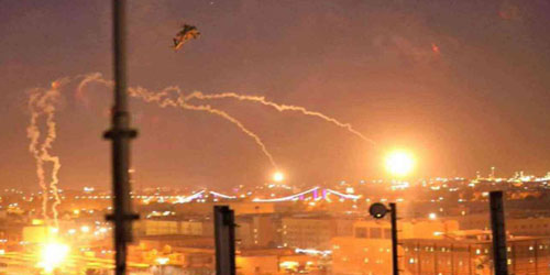 سقوط ثلاثة صواريخ في منطقة المنصور وسط بغداد 