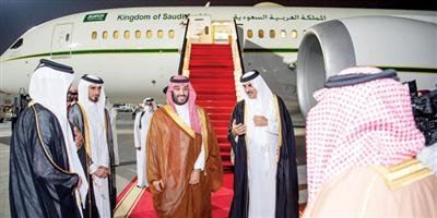 ولي العهد بحث مع أمير قطر المستجدات الإقليمية والدولية 