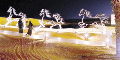 مجسمات خيول أصيلة تحمل أسماء قادة المملكة في «أوايسس» 