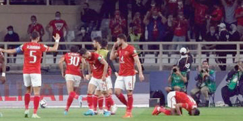  فرحة لاعبي الأهلي بالفوز  على مونتيري المكسيكي