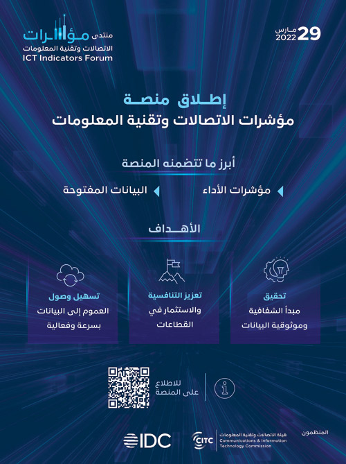 هيئة الاتصالات تطلق منصة مؤشرات الاتصالات وتقنية المعلومات 