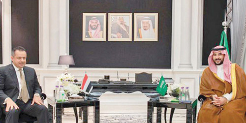  اجتماع الأمير خالد بن سلمان مع رئيس الوزراء اليمني