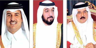الملك يتلقى تهاني القيادة البحرينية والإماراتية والقطرية 